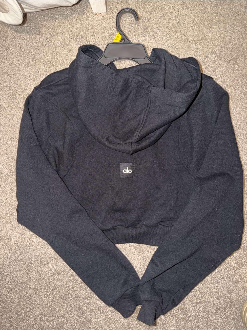 ALO Yoga Black Women's Zip-Up Hooded Sweater